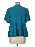 Shein Teal Short Sleeve Blouse Size L - photo 2