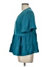 Shein Teal Short Sleeve Blouse Size L - photo 5