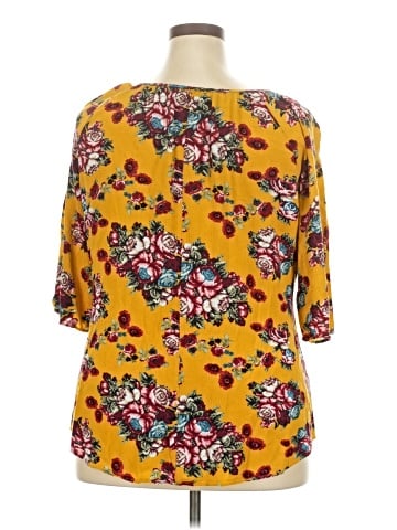 Cool Melon 3/4 Sleeve Blouse (view 2)