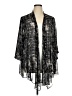 Logix 100% Polyester Black Kimono Size 1X - photo 1
