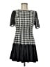 BCBGeneration Houndstooth Black Cocktail Dress Size 6 - photo 1