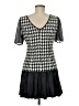 BCBGeneration Houndstooth Black Cocktail Dress Size 6 - photo 2