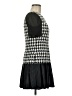BCBGeneration Houndstooth Black Cocktail Dress Size 6 - photo 4