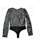BCBG 100% Polyester Black Silver Bodysuit Size XS - photo 2