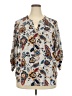 Maurices 100% Polyester Paisley Ivory 3/4 Sleeve Blouse Size XXL - photo 1