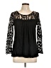 Young Essence Black Long Sleeve Blouse Size L - photo 1