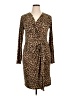 MICHAEL Michael Kors Animal Print Brown Cocktail Dress Size XL - photo 1