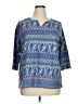 Talbots Outlet Blue 3/4 Sleeve Top Size 1X - photo 1