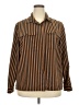 Alfred Dunner 100% Polyester Stripes Brown Long Sleeve Blouse Size 18 - photo 1
