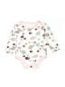 Assorted Brands 100% Cotton Print Ivory Long Sleeve Onesie Size 3-6 mo - photo 1