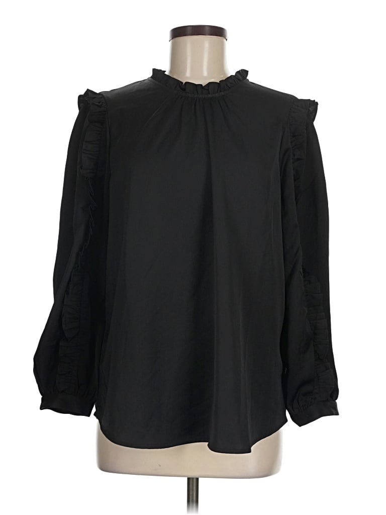 Jcrew Long Sleeve Blouse In Black