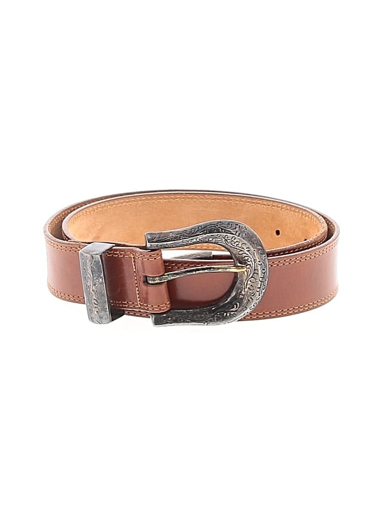 Pre-owned Assorted Brands Leather Belt In Brown