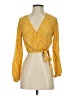 Rhode 100% Rayon Yellow Long Sleeve Blouse Size XS - photo 1