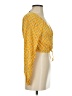 Rhode 100% Rayon Yellow Long Sleeve Blouse Size XS - photo 4