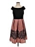 Assorted Brands 100% Polyester Graphic Brown Orange Cocktail Dress Size XXS (estimated) - photo 1