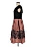 Assorted Brands 100% Polyester Graphic Brown Orange Cocktail Dress Size XXS (estimated) - photo 5