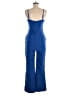 Socialite Solid Blue Jumpsuit Size M - photo 2