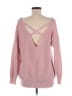 Unbranded 100% Polyester Solid Pink Pullover Sweater Size M - photo 2