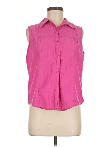 Faded Glory Sleeveless Button-Down Shirt (view 1)
