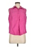 Faded Glory Pink Sleeveless Button-Down Shirt Size M - photo 1