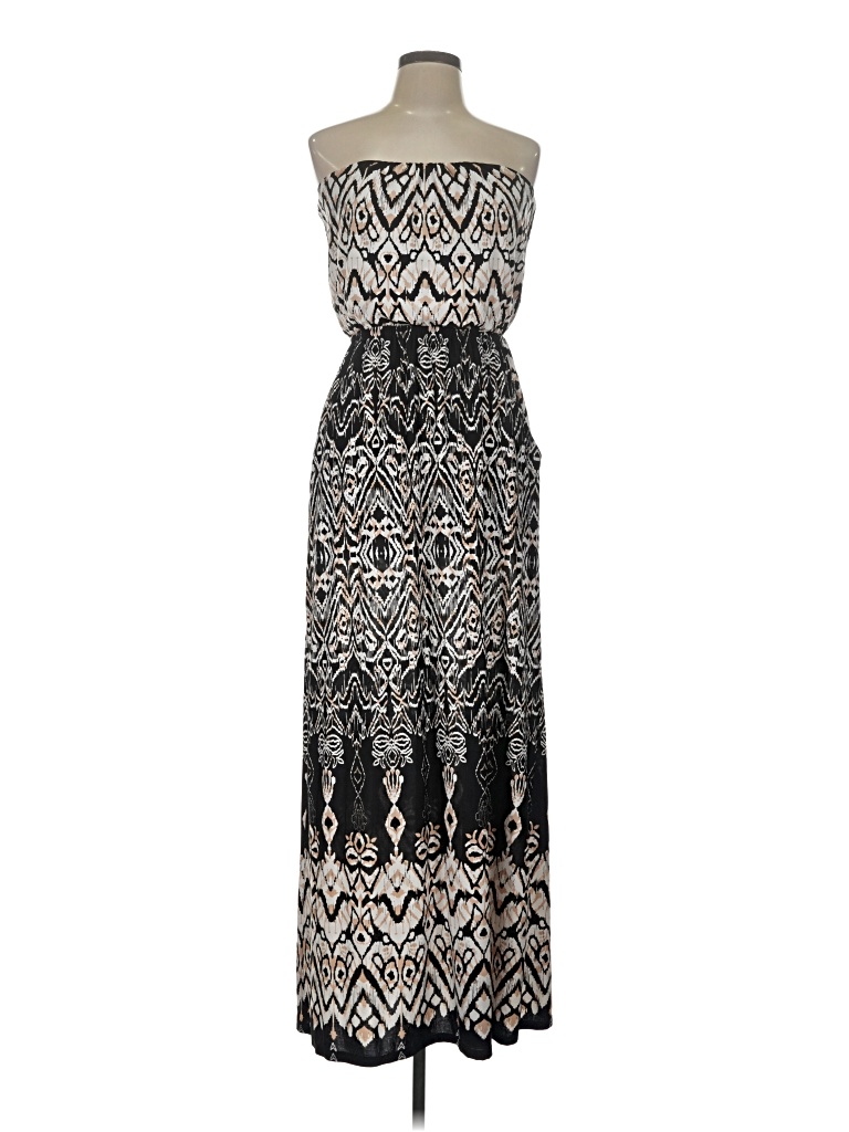 Pre-owned Three Pink Hearts Cocktail Dress In Black