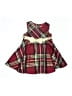 Rare Editions Plaid Burgundy Dress 9-12 MO / 12 MO - photo 1