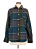 Shein 100% Polyester Plaid Green Long Sleeve Blouse Size 6 - photo 1