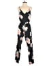 Forever 21 100% Polyester Floral Black Jumpsuit Size S - photo 1