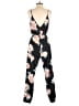 Forever 21 100% Polyester Floral Black Jumpsuit Size S - photo 2