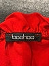 Boohoo 100% Polyester Red Long Sleeve Blouse Size 6 - photo 7