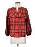 J.Crew 100% Cotton Plaid Red 3/4 Sleeve Blouse Size XS - photo 1