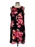Dana Buchman 100% Polyester Floral Black Casual Dress Size L - photo 1