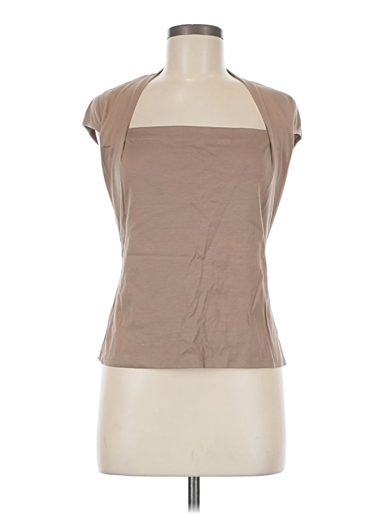 Pre-owned Lafayette 148 Sleeveless Blouse In Tan