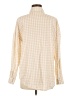 Pink Lily Checkered-gingham Ivory Long Sleeve Button-Down Shirt Size M - photo 2
