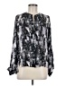 Parker 100% Polyester Silver Long Sleeve Blouse Size M - photo 1
