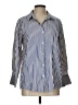 Assorted Brands Stripes Blue 3/4 Sleeve Button-Down Shirt Size L - photo 1