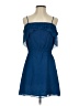 Eliot 100% Silk Solid Blue Cocktail Dress Size 0 - photo 1