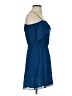 Eliot 100% Silk Solid Blue Cocktail Dress Size 0 - photo 4
