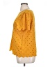 Tickled Teal 100% Polyester Yellow Short Sleeve Blouse Size XL - photo 5