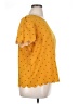 Tickled Teal 100% Polyester Yellow Short Sleeve Blouse Size XL - photo 4