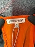 Main Strip 100% Polyester Orange Sleeveless Blouse Size M - photo 7