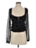 Free People 100% Polyester Black 3/4 Sleeve Blouse Size S - photo 1