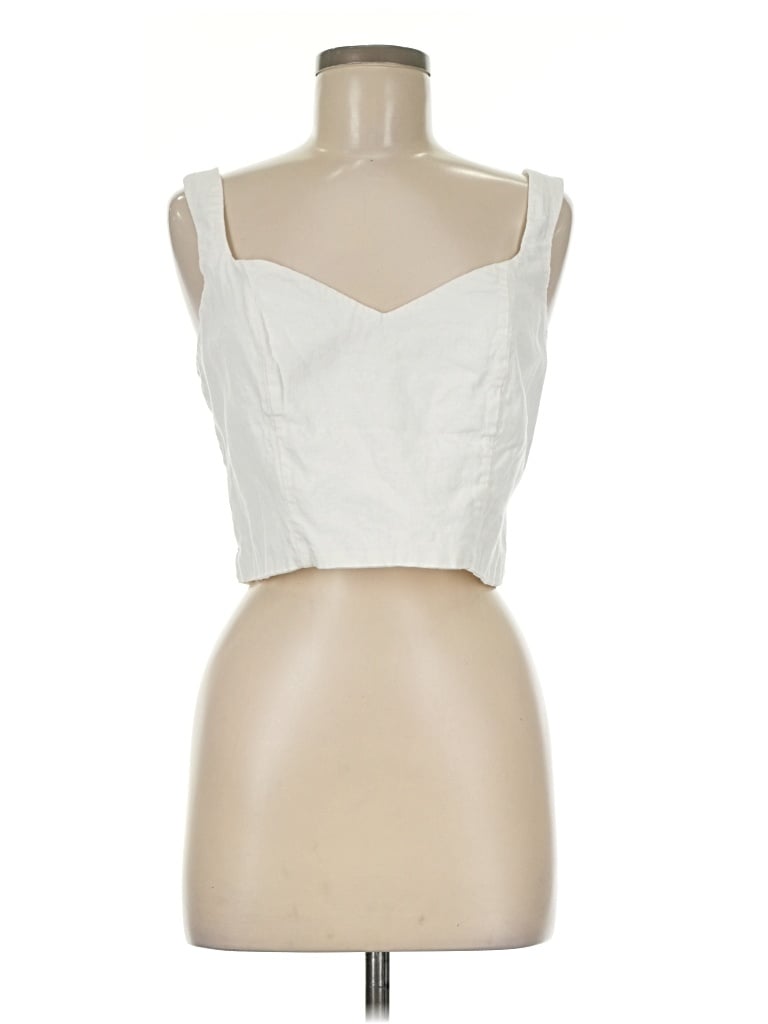 Pre-owned A New Day Sleeveless Blouse In White