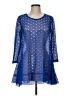 MULTIPLES Blue 3/4 Sleeve Blouse Size M - photo 1