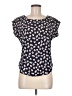 iris 100% Polyester Blue Short Sleeve Top Size M - photo 1