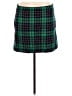J.Crew 100% Polyester Plaid Green Casual Skirt Size 8 - photo 1