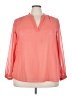 a.n.a. A New Approach 100% Polyester Orange Long Sleeve Blouse Size 2X - photo 1
