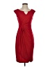 Connected Apparel Solid Red Cocktail Dress Size 4 - photo 1