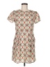 Peppermint 100% Polyester Print Ivory Casual Dress Size M - photo 1