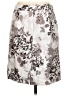 Van Heusen Studio 100% Cotton Floral Silver Formal Skirt Size 4 - photo 2